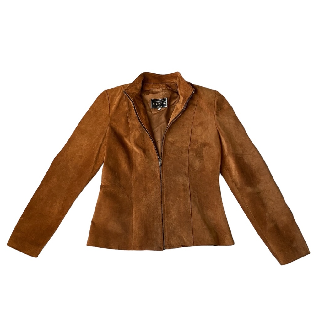 GABI PELLETTERIA Firenze Italian Suede Leather Jacket (Size: EU: 48, US: 6)